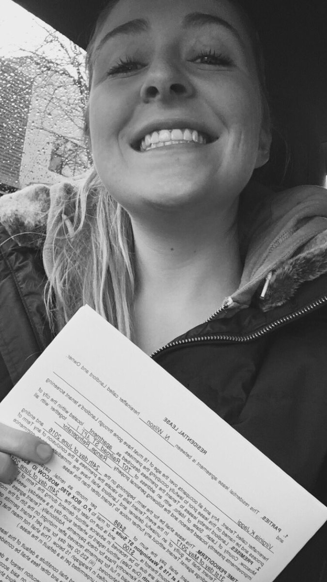 virginiajaggi's tweet photo. Signed my lease today :) 707 Railroads apt #1 https://t.co/v6HFBjTLtb