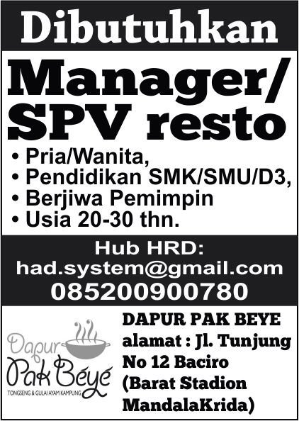 BeyeDapur's tweet photo. Yuk tmn2 siapa tau ada yg berminat bergabung menjadi bagian dari kami.. 😁 #lokerjogja #lokeryogya #loker https://t.co/wMWfh3Aiu3