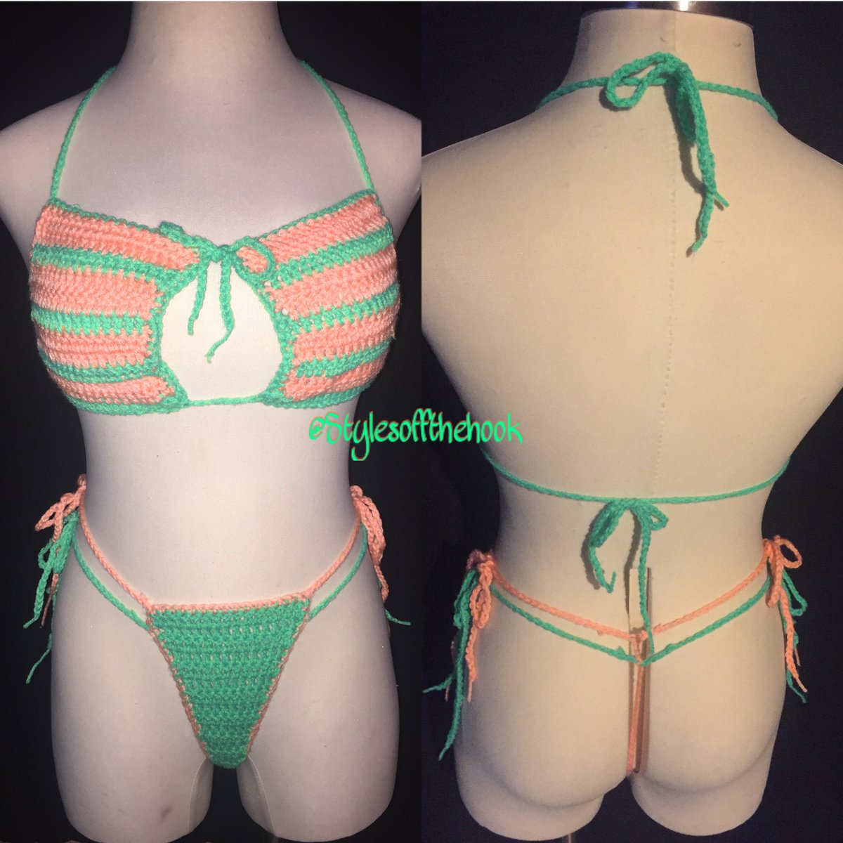 Muneerahhhh__'s tweet photo. Exotic Thong Bathing Suit Made By Me 💁🏽😍👙😘 #stylesoffthehook #swimhookwear #copup #hookwork https://t.co/CJGla450RP