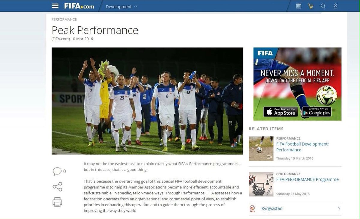 Kyrgyz Football Union On X: "Есть Повод Гордиться: На Сайте FIFA.