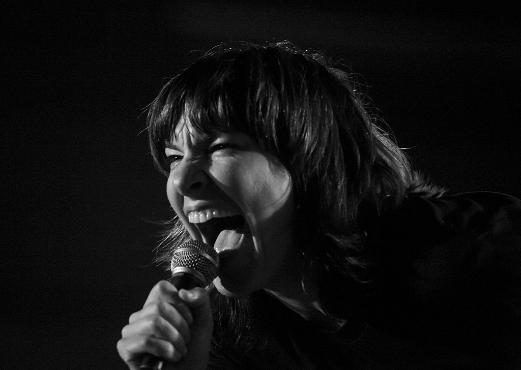 martin_o's tweet photo. yo @jencloher scream portrait - @milk_records #GoodForYouTour #Canberra https://t.co/szjQ2sjYLt