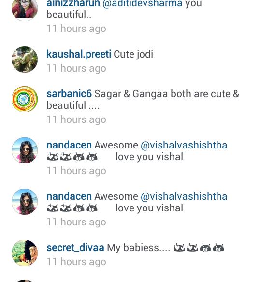SagarGangaaFC's tweet photo. So much love for @v_vishal13 and @Aditidevsharma as #SaGa under Vishal's pic. 😍❤😘 awesome @AndTVOfficial https://t.co/u7avY9jodm