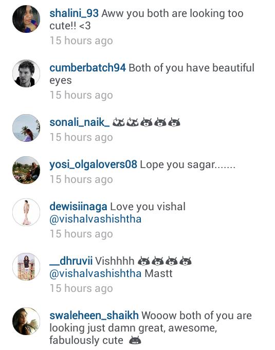 SagarGangaaFC's tweet photo. So much love for @v_vishal13 and @Aditidevsharma as #SaGa under Vishal's pic. 😍❤😘 awesome @AndTVOfficial https://t.co/u7avY9jodm