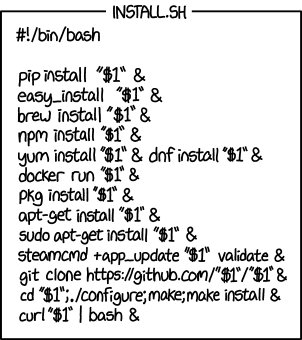xkcdComic's tweet image. Universal Install Script xkcd.com/1654/ m.xkcd.com/1654/