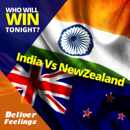 deliver_feeling's tweet photo. #ContestAlert #Predict2Win #DeliverFeelings
Who will win tonight’s T20 ICC World Cup Match?
#IndVsNZ https://t.co/3KZxPouhvr
