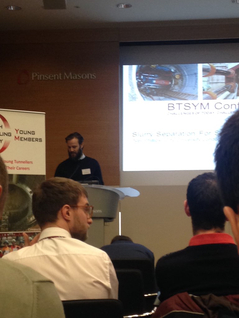 Session 2 underway! @DonaldsonTunnel 's Neil Phillips up first talking about slurry separation #BeChallenged