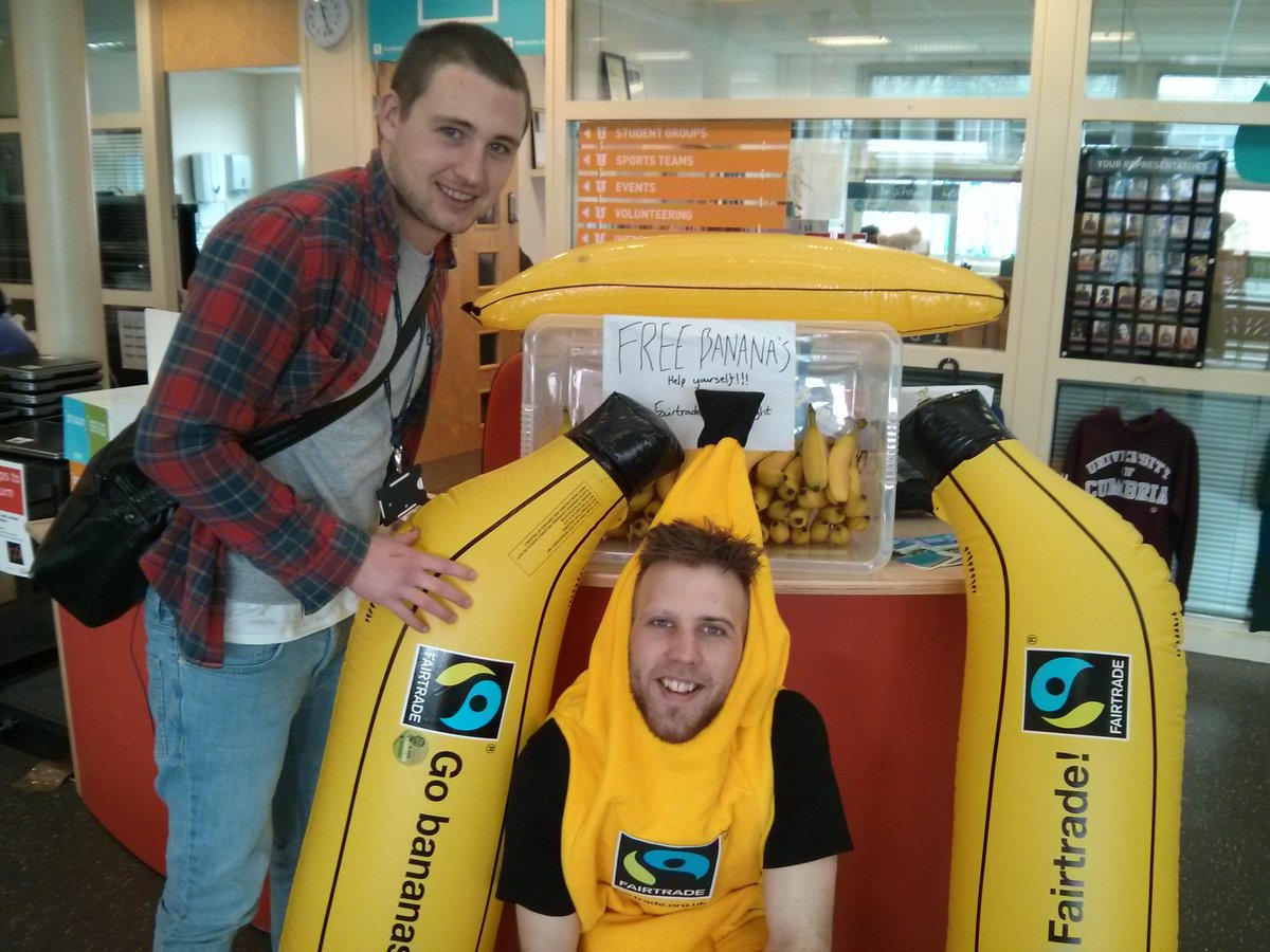 EcoUCSU's tweet photo. The bananas have reached Fusehill! @CumbriaSU @CumbriaUni #fairtrade https://t.co/5ryonmJQa0