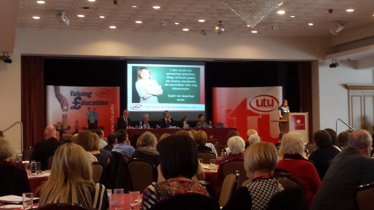 euannotewan's tweet photo. @UTUBelfast #Utu16 President Julie Orr delivering a clear and thought-provoking address. https://t.co/cHQkllamp2