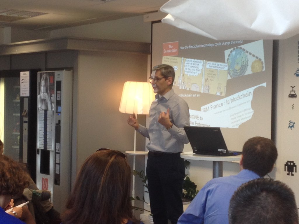 FrenchSouthD's tweet image. #Blockchain avec @IBMCCMPL à la #MDN + de 40 participants, c&apos;est complet!  suivez le live : plussh.com/embed/55a7a563…