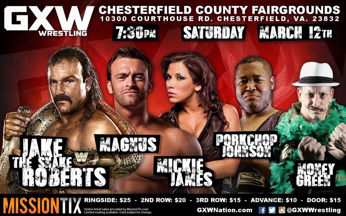 JakeSnakeDDT's tweet photo. NIGHT 1 + NIGHT 2 = #bestweekendever #trustme #UnspokenWordTour @mickiejames @cityrichmondVA @nbc12 @mrprowrestling8 https://t.co/07o2KO2fPg