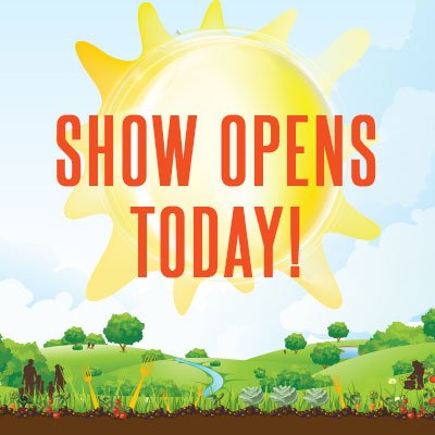 Doors open at 10am and we can't wait to see you all! #EdibleGardenShow ow.ly/Z9EXM