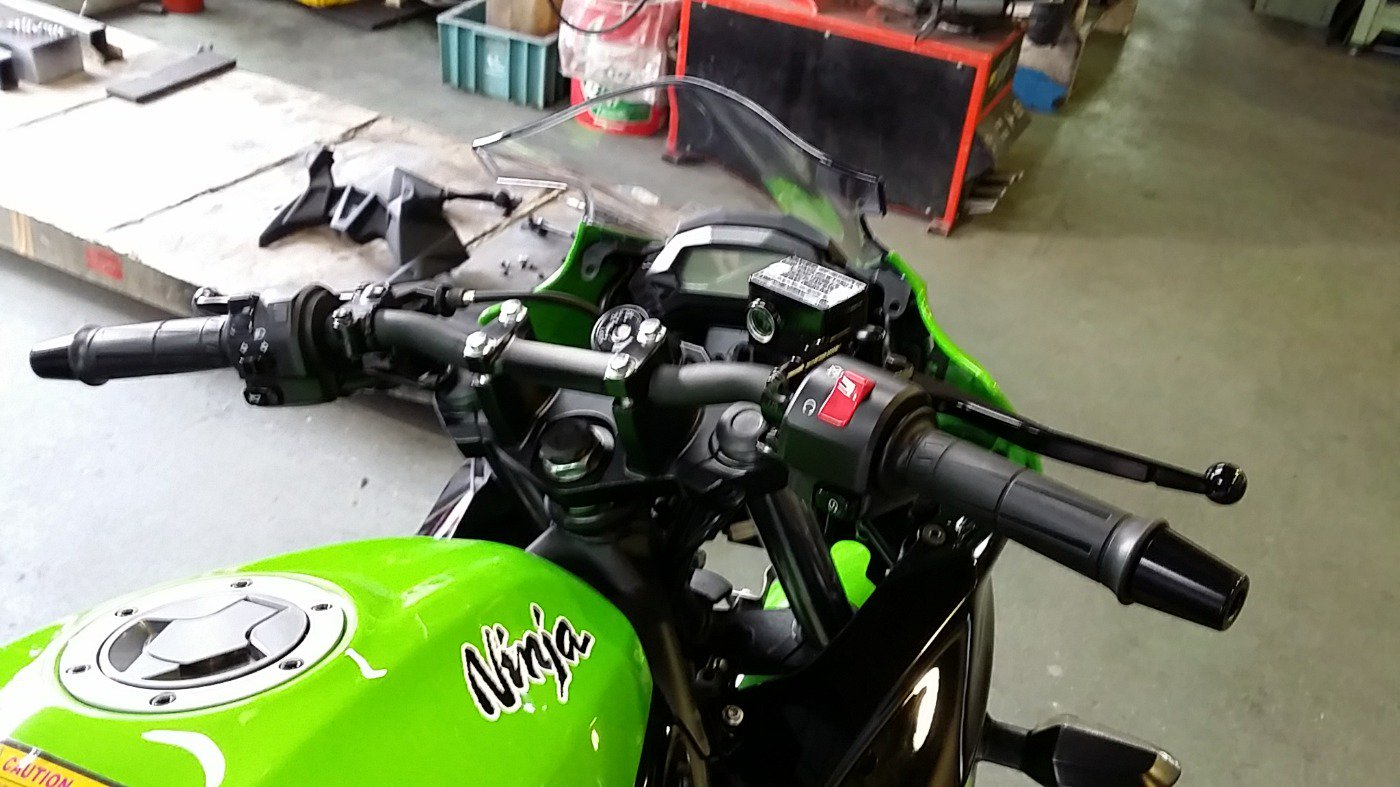 z250sl トップブリッジ&ハンドル ninja250sl バーハン化 - メルカリ