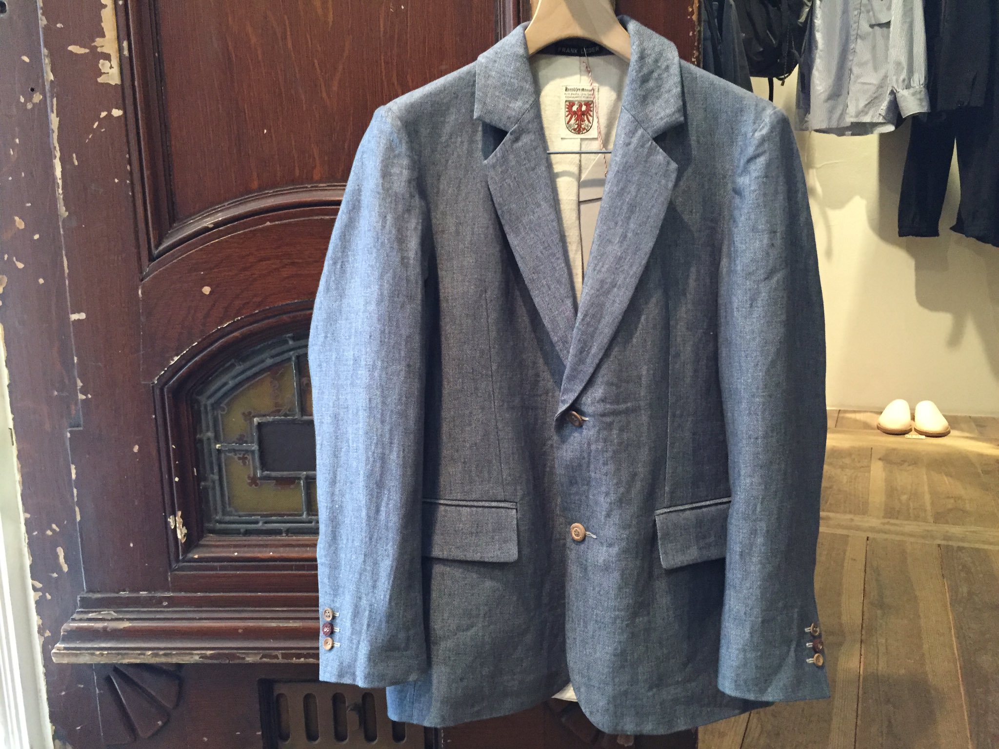 FRANK LEDER フランクリーダー 15SS Green Linen Jacket グリーン