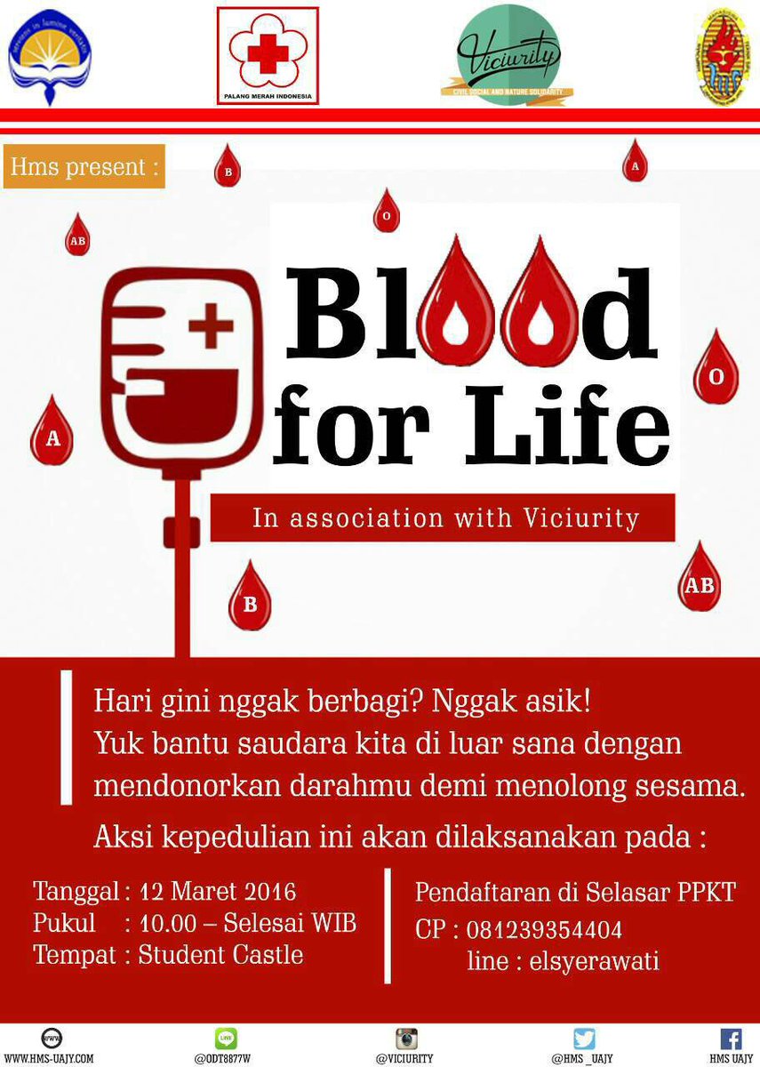 Hari ini nggak berbagi? Nggak asik! Ayo ikutan donor darah untuk tolong sesama. More : pict