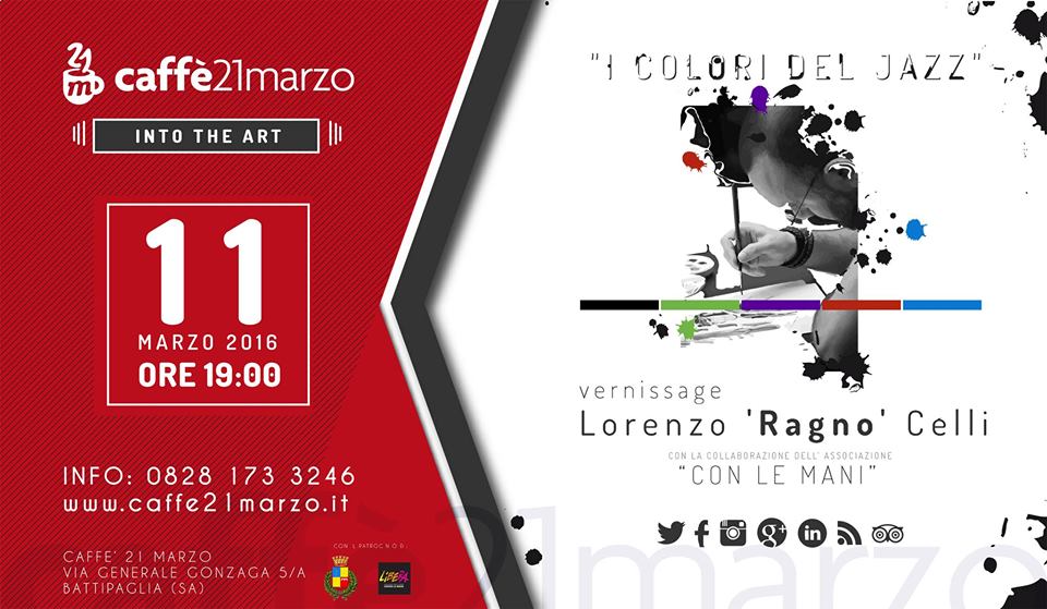 caffe21marzo's tweet photo. Stasera il #Caffe21Marzo ti immerge nell'#arte con la #mostra "I #colori del #jazz"! https://t.co/HHrEhLL0As