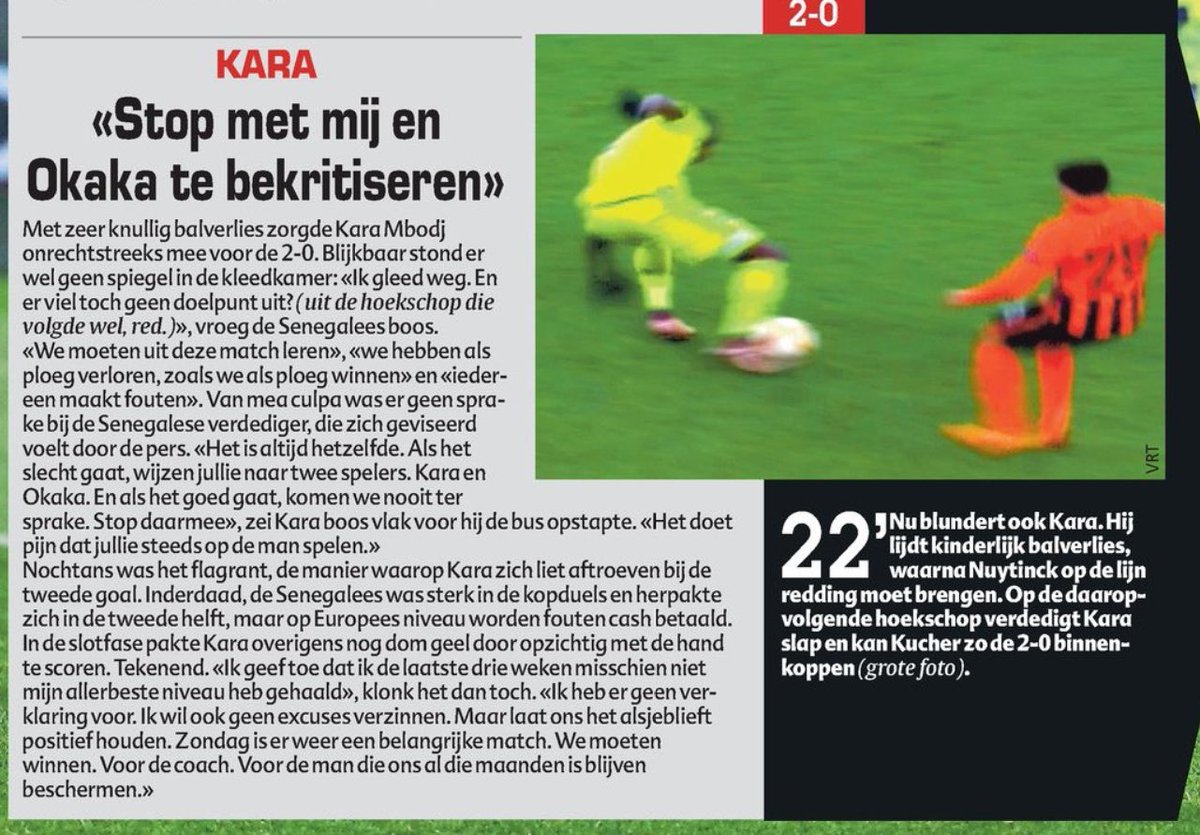 Mauveside's tweet photo. Anderlecht defender Kara Mbodj is tired of the criticism from the media: "Everyone makes mistakes" #rsca [HLN] https://t.co/UbI7r7xmIE