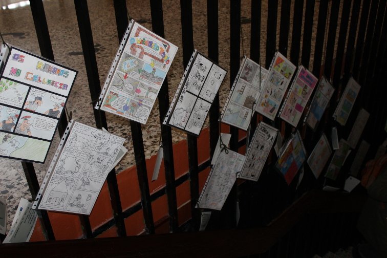 Nas xornadas expomos os cómics elaborados polo alumnado dos centros de ensino, compilados en "Patrimonio Imaxinado"