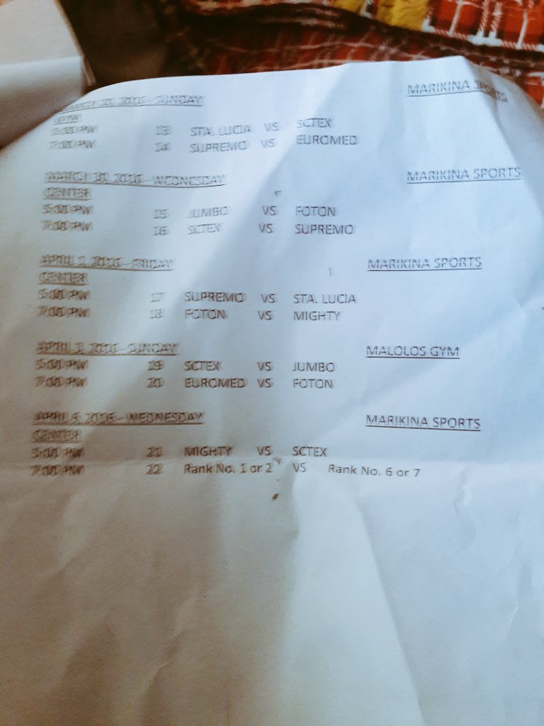6jamesmartinez's tweet photo. New schedule PCBL 2016 #JumboPlastic https://t.co/Thme9o0IfT