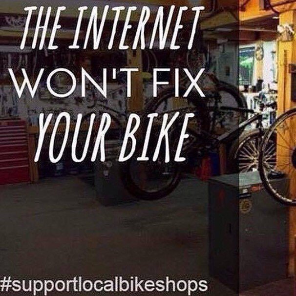 penninecycles's tweet photo. So true! #supportlocalbikeshops https://t.co/m2n6bKYcPN