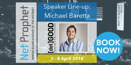.<a href="/MichaelBaretta/">Michael Baretta</a> will be speakng at Net Prophet  - you don't want to miss out! ow.ly/ZcbRM