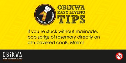 What’s your fresh herb braai tip? RT &amp; share yours to stand to win 6 bottles of wine! T&amp;Cs