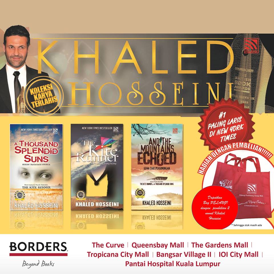 Borders_MY's tweet photo. Dapatkan Bag PELANGI dengan pembelian 2 novel Khaled Hosseini di BORDERS! https://t.co/g0m1xUn5Mv