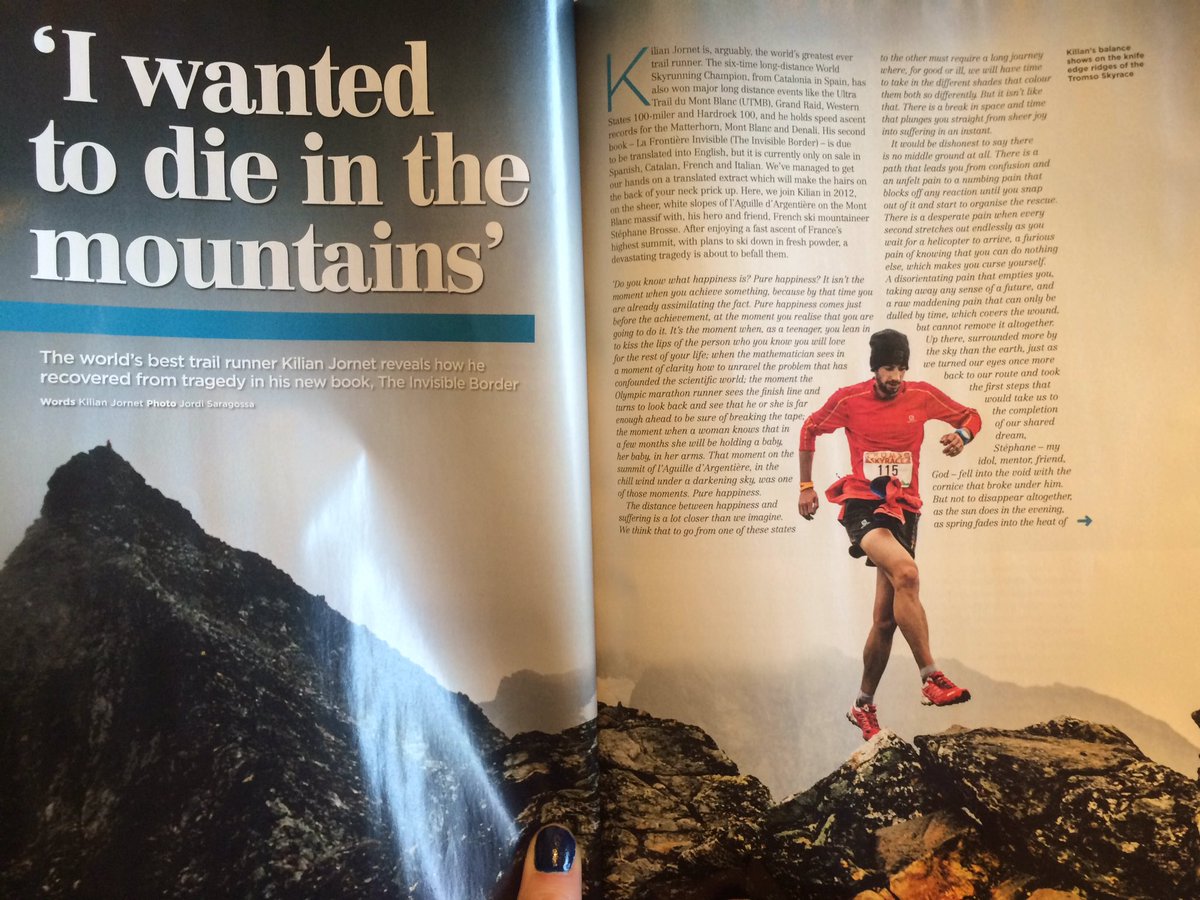 ArryCain's tweet photo. Oh @TrailRunningMag U tease! Do I wait for the translation of @kilianj new book or learn Spanish?! #whichcomesfirst https://t.co/qPLP4T2MEs