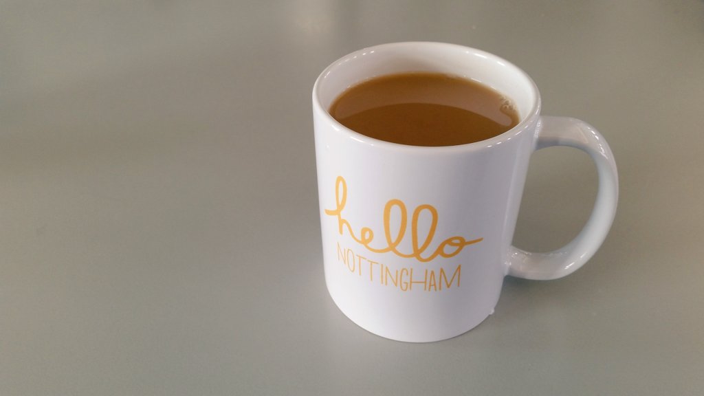 Love my new #hellonottingham mug from <a href="/handmadenotts/">Handmade Nottingham</a> designed by <a href="/Sunshine_Jo/">Hello Sunshine Jo</a> and printed by <a href="/SkylineShopUK/">Skyline</a> 😄 #tea