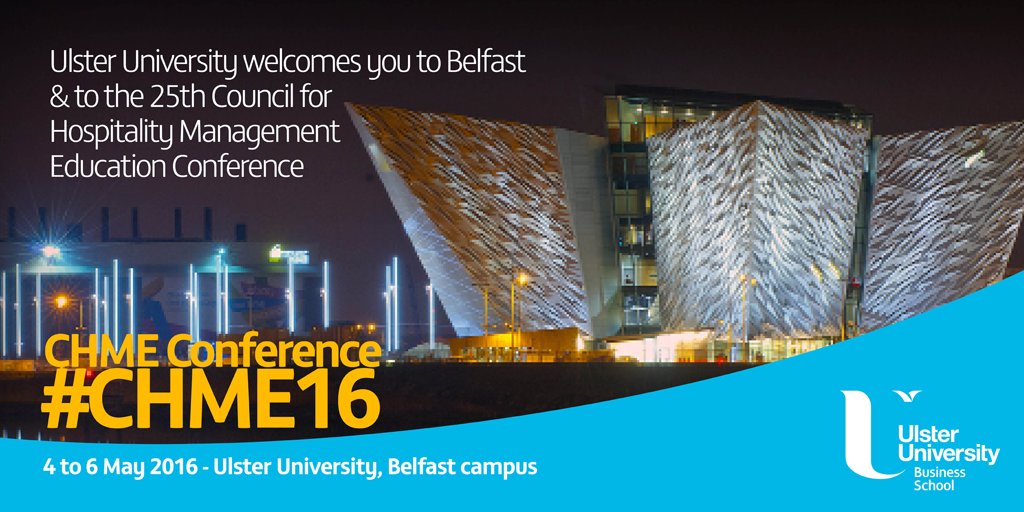 Dr. Harriet Purkis (@drharrietpurkis) on Twitter photo Book now! Ulster University hosts conference 4-6 May Belfast #CHEM16 <a href="/IoH_Online/">Institute of Hospitality</a> <a href="/Street_Inc/">Street Inc. </a> @HOTS_Simulation Book now! Ulster University hosts conference 4-6 May Belfast #CHEM16 <a href="/IoH_Online/">Institute of Hospitality</a> <a href="/Street_Inc/">Street Inc. </a> @HOTS_Simulation