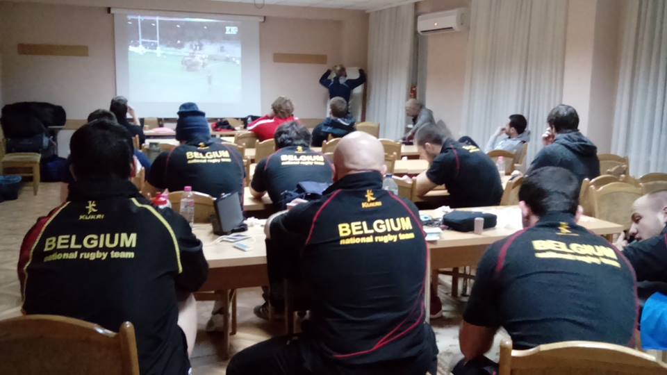 BelgianRugby's tweet photo. Meanwhile, in Chisinau... video time! #MDAvBEL #GoBlackDevils #RugbyEurope #ENC1B https://t.co/oF6EJcCC9j