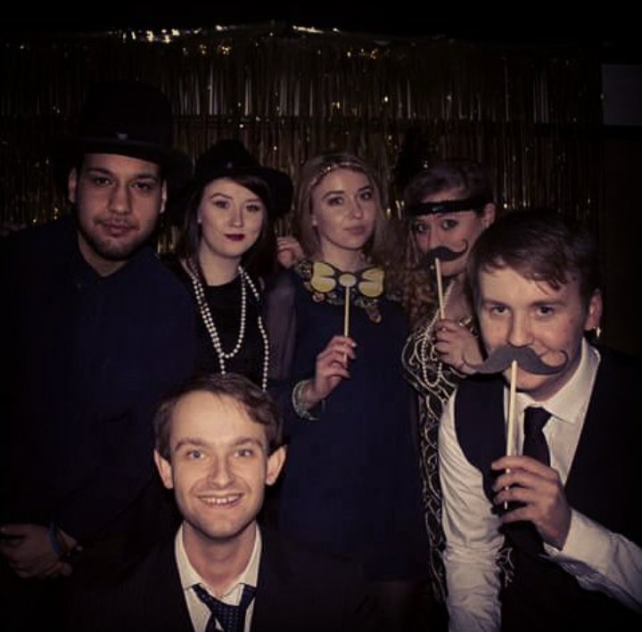gladragssoton's tweet photo. The Glad Rags team enjoying the photo booth! 🎷 #GladRagsSoton #GiveaGig https://t.co/tU67tpfet4