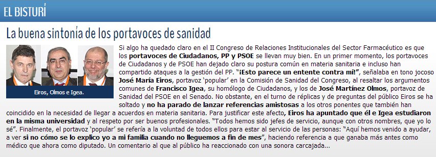 redaccionmedica's tweet photo. #Bisturí La buena sintonía de los portavoces de sanidad @PmOlmos, @FranciscoIgea, #Eiros https://t.co/NEFjUYiXTl