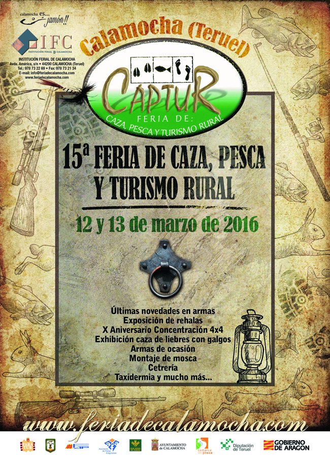 CAPTUR. Feria de Caza, Pesca y Turismo Rural  Calamocha #DestinoAragon
Programa noticiasturismonews.blogspot.com.es/2016/03/captur…