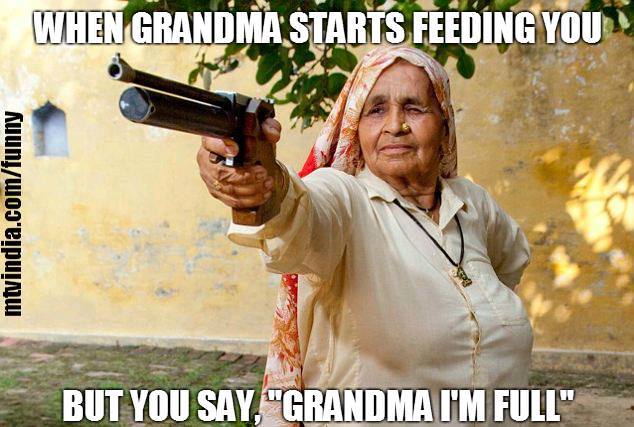 MTVIndia's tweet photo. We've all been there! #desigrandmas #shutyomouth #stuffyoface https://t.co/QzgvH6Yd9J