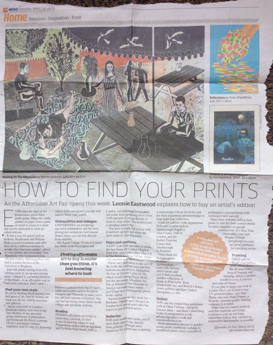 DTurveyPrints's tweet photo. Great to see Michael Kirkman featured in Metro. https://t.co/PnrPlsqTgo