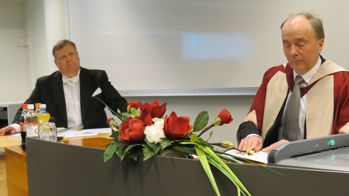 I was opponent of PhD dissertation of Riitta Molarius at the Technical University of Tampere.