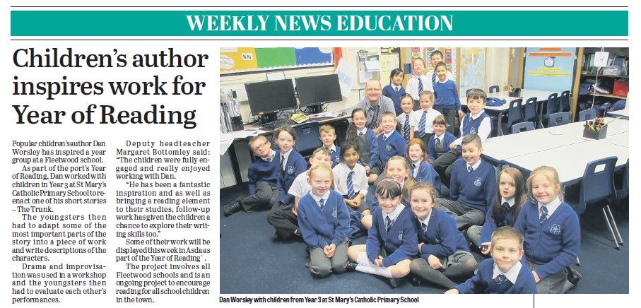 Another great report <a href="/FleetwoodWeekly/">FleetwoodWeeklyNews</a> Well done St. Mary's Catholic Primary School and <a href="/dan__worsley/">Dan Worsley</a>!