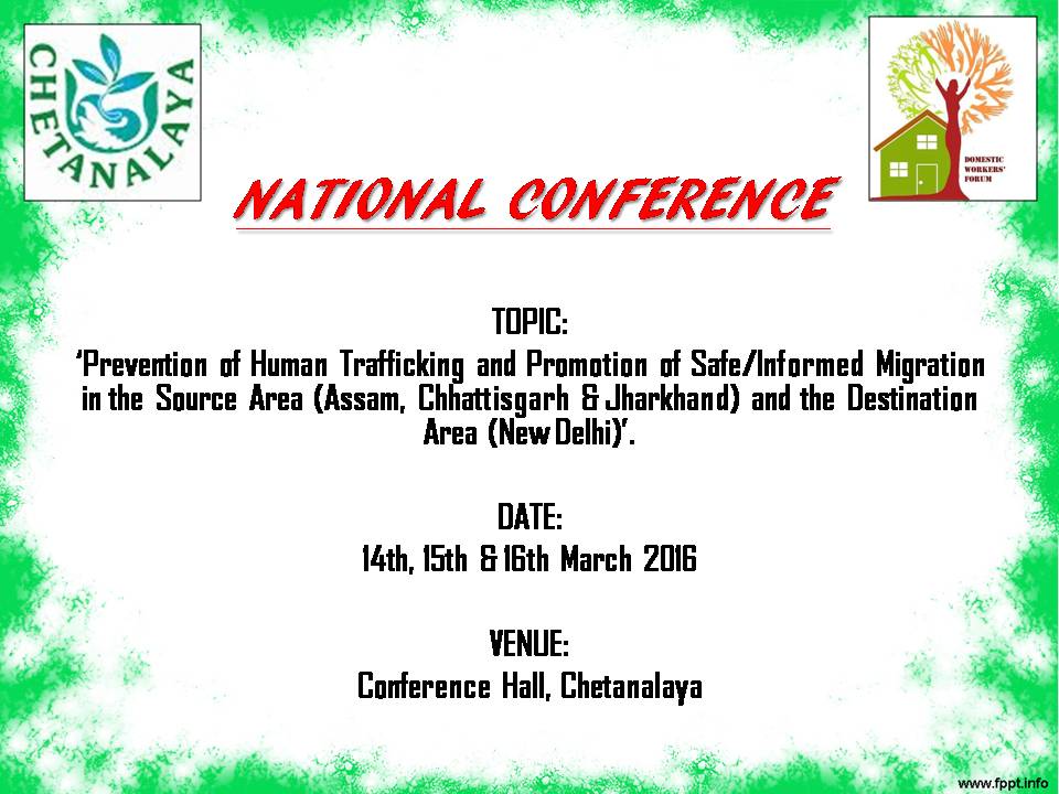 delhidwf's tweet photo. We are organizing a #NationalConference to combat #HumanTrafficking &amp; promote Informed #Migration @Chetanalaya1970 https://t.co/wkmSMJHi1d