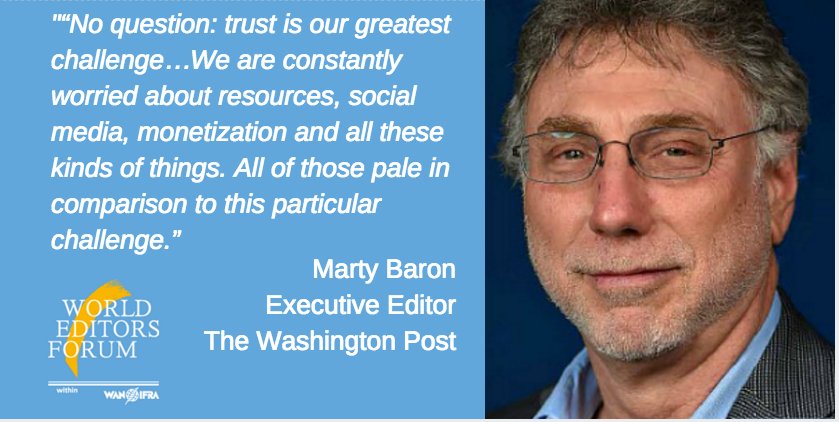 NewspaperWorld's tweet photo. "Trust is our greatest challenge, there is no greater one” @PostBaron #futureofjournalism https://t.co/1ETbOZucVy https://t.co/sJql78PgmD