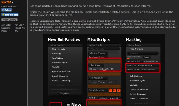 ZBrush_Tips's tweet photo. サブツールの管理に最適なZBrushプラグイン「Nicktools」！無料なのでとりあえずダウンロードだけしてみても損はないかと！
https://t.co/ZYRAqqsLq6