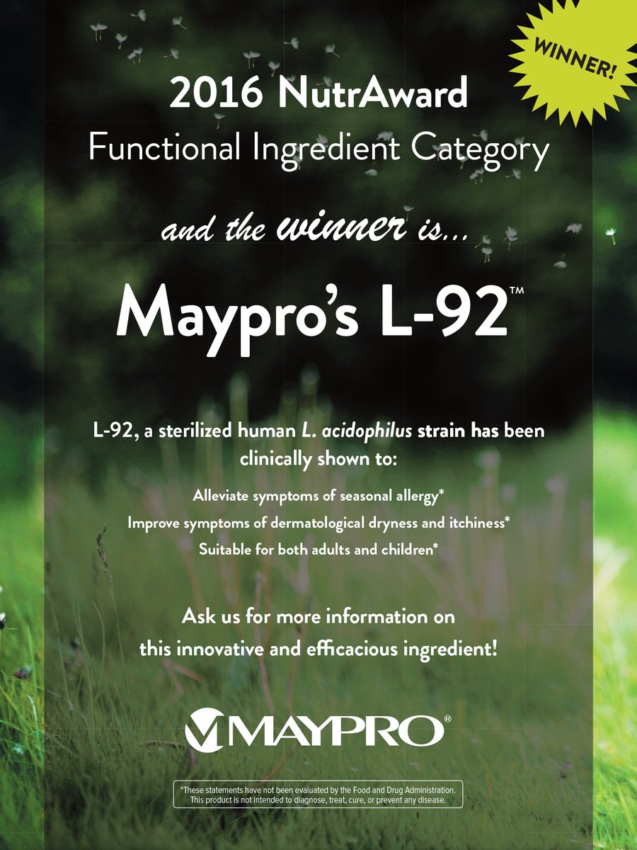 MayproGroup's tweet image. And the winner is... Maypro's L-92 #NutrAward #FunctionalIngredient #WeWon