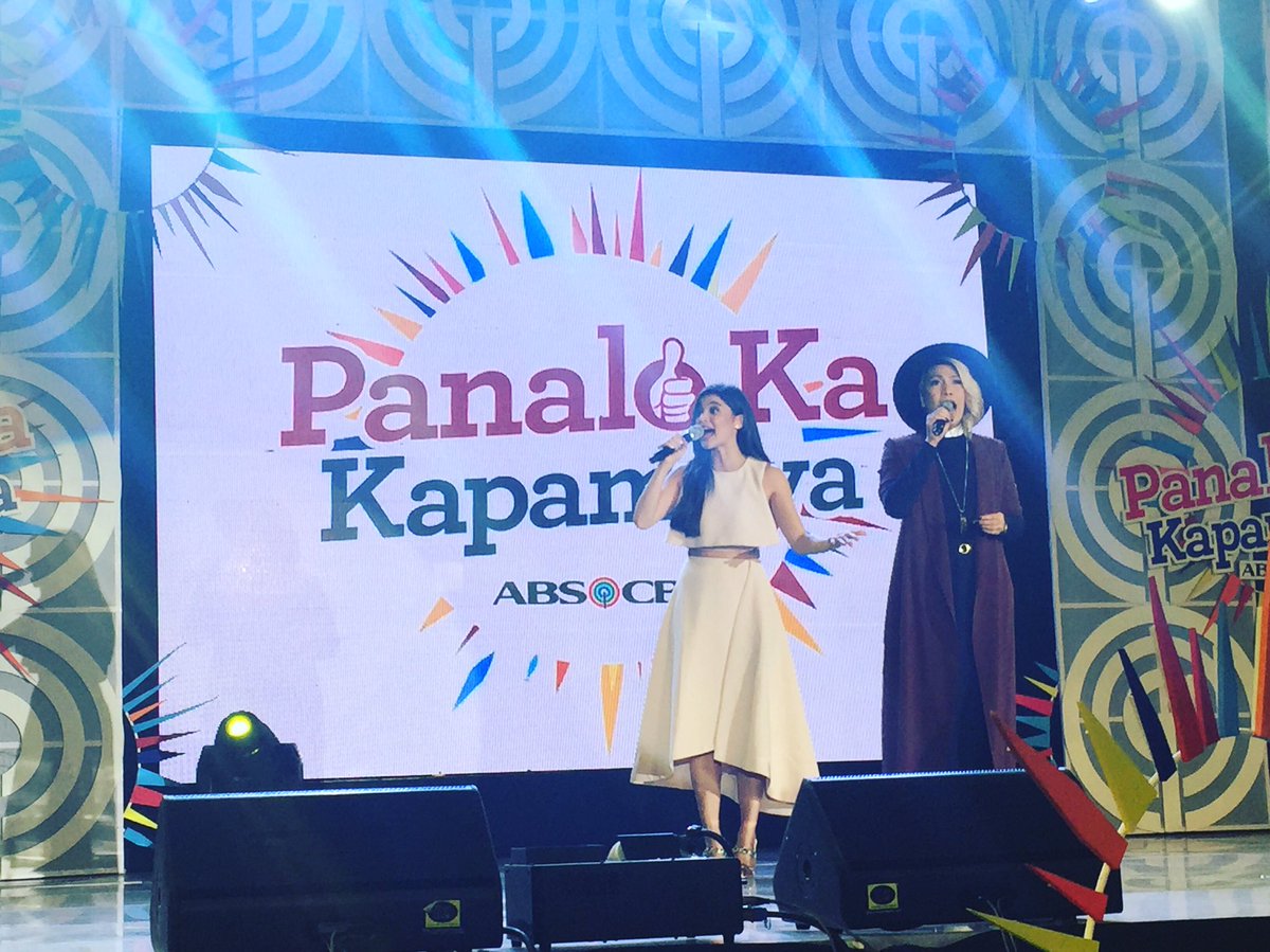 ABSCBNAdSummit's tweet photo. @annecurtissmith and @praybeytbenjamin teaching the Ad Summit delegates the proper way to sing! #PanaloKaKapamilya https://t.co/a4BLrimA2Z