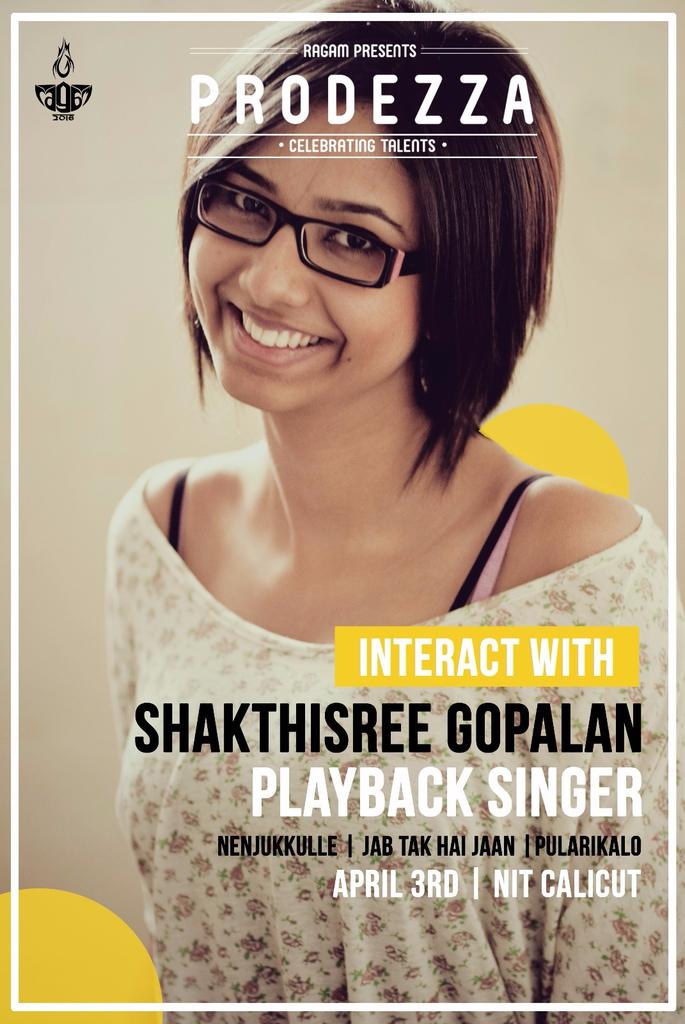NamitaK94's tweet photo. @ShakthisreeG Super excited for you at @ragamnitc '16 . #NenjukulleIsFav #Prodezza #CultCrazyBuiltDesi #Ragam16 https://t.co/gYjRTPeBNt