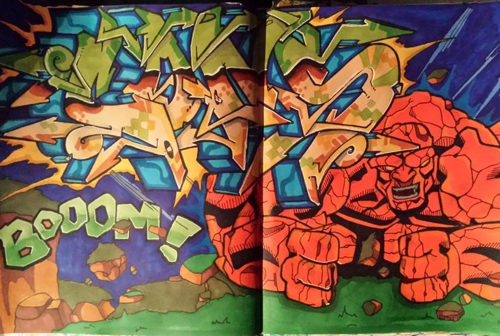 BrujaMaracc's tweet photo. #comicbook #cons #copicmarkers #blackbook #twopager #graffiti #wildstylez by consept_uno_art https://t.co/hd8skAEdFE