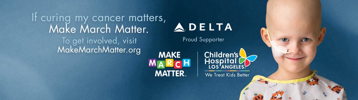 Delta's tweet photo. Help us #MakeMarchMatter with @childrensla! Visit https://t.co/Mr7xGTUb3Z to learn more! https://t.co/JYvnDEuO1f