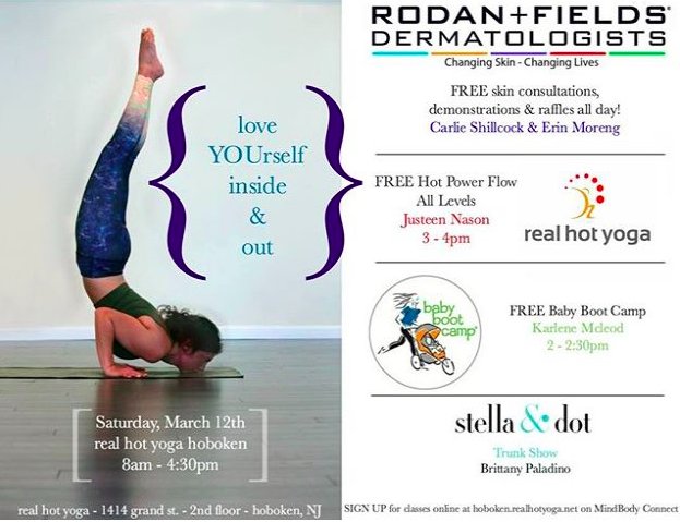 RealHotYogaNJ's tweet photo. Don't forget to join us tomorrow &amp; #LoveYourself #Hoboken #realhotevents https://t.co/WreqTwdKWG