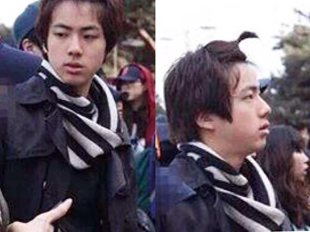 hotrosebangtan's tweet photo. Jin pre debut https://t.co/NksBR2qm9A