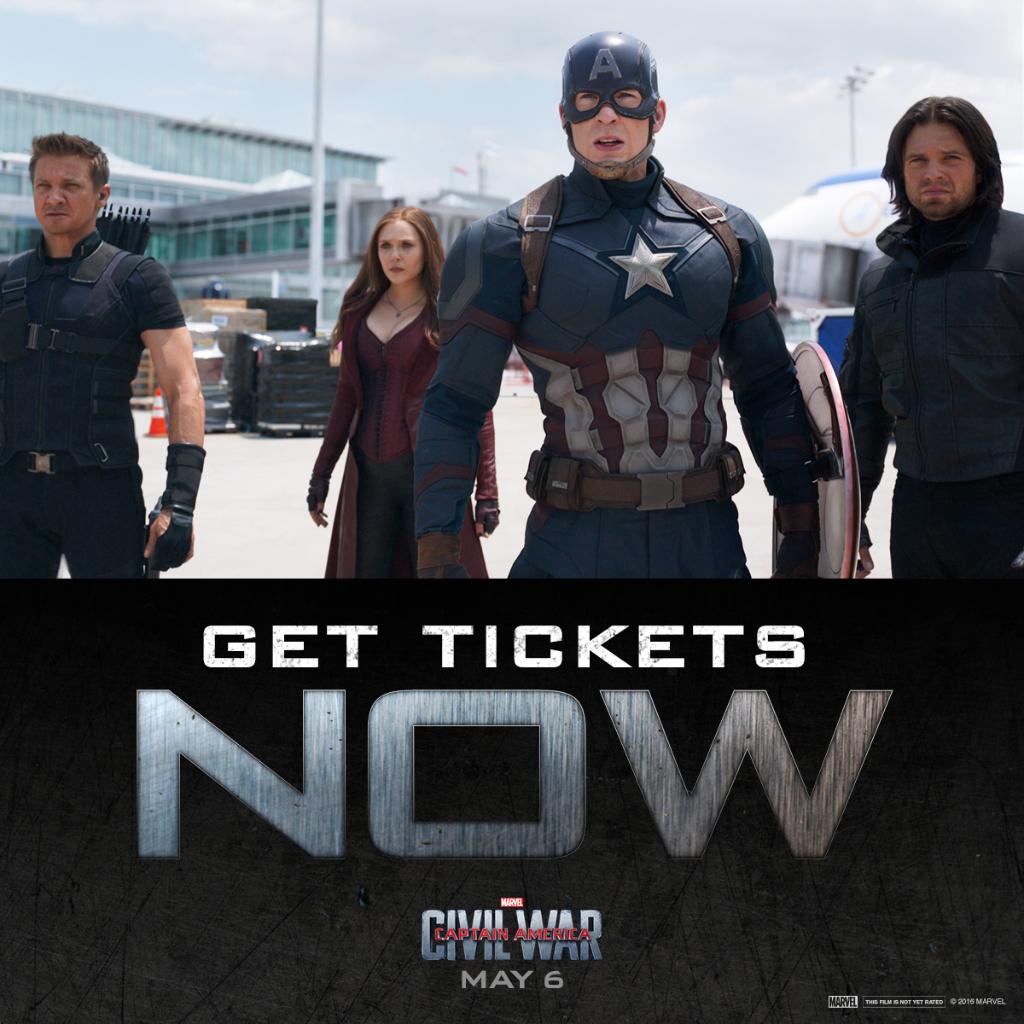CaptainAmerica's tweet photo. Get your #CaptainAmericaCivilWar tickets now: https://t.co/QpxLM6Cne0 https://t.co/alab2eVzDc