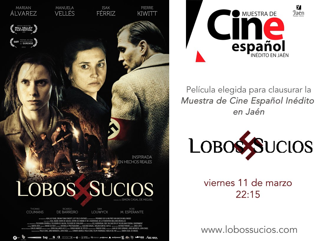 SyldaviaCinema's tweet image. #LobosSucios clausura hoy la #MuestraDeCineEspañolInédito en Jaen
ESTRENO--&amp;gt; 8 de abril! 
syldaviacinema.info