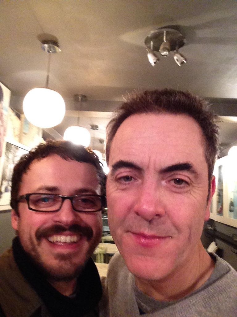HugoKensdale's tweet photo. People always asking for #selfies with me. Some dude called #JamesNesbitt this time? #celeblife #pappedagain https://t.co/aIZvPamLDy